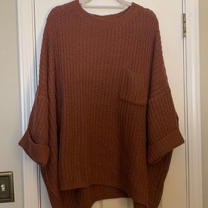 Jodifil oversized 3/4 length sleeve rust sweater